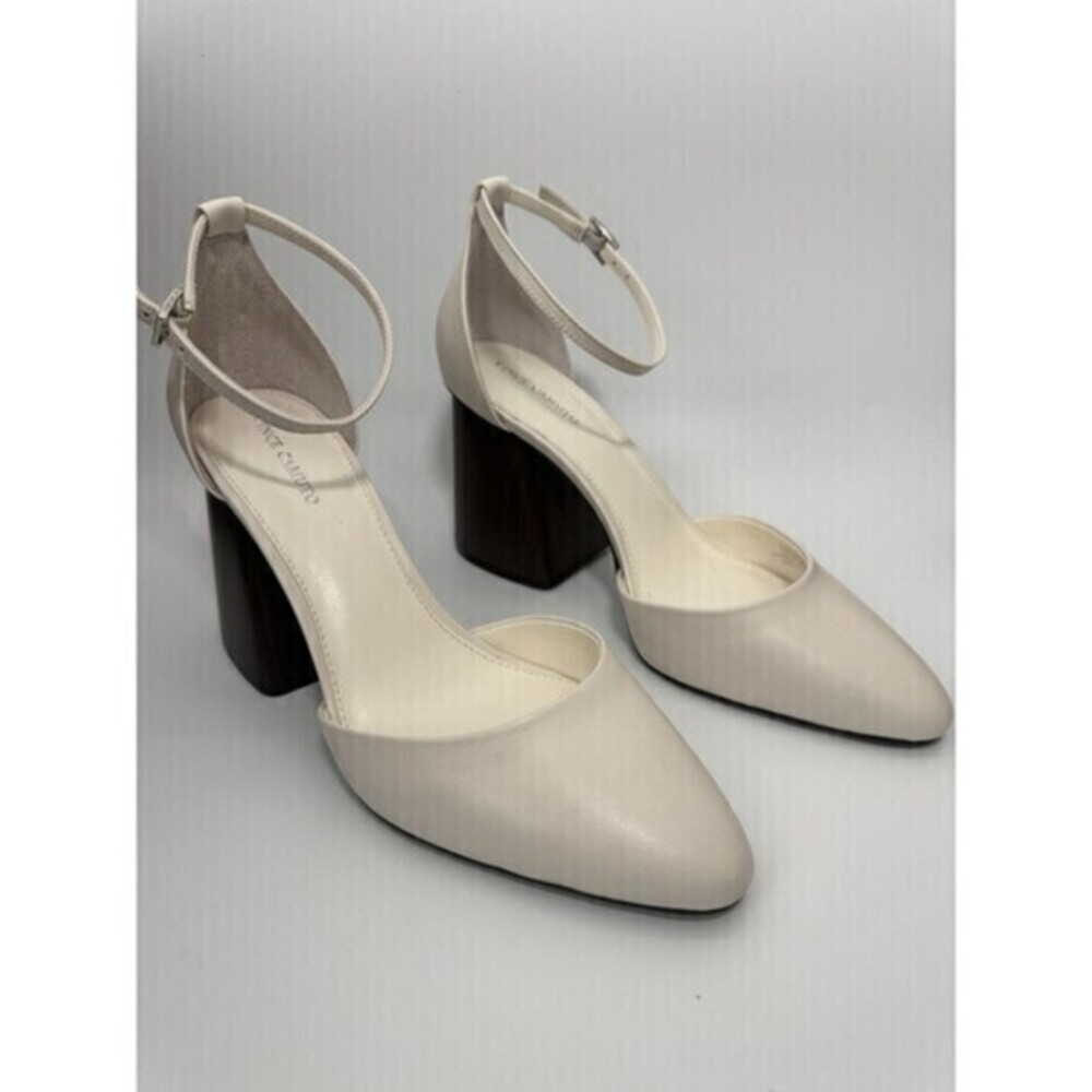 Vince Camuto Women's Addilenz Block Heel Pump  SIZE 11 COCONUT CREAM